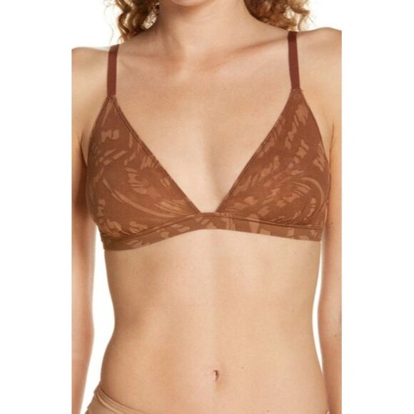 SKIMS Summer Mesh Triangle Bralette Latte Swirl Womens 2X - Picture 2 of 11